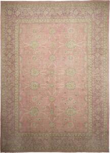 Tappeto Bamyan Pakistan Floreale Rosa Beige 305x419 Cm