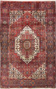 Tappeto Gholtugh Persia Medaglione Rosso Crema 115x182 Cm