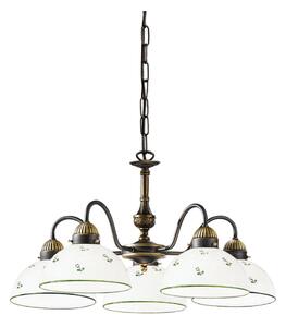 Kolarz 731.85.20 - Lampadario a sospensione con catena NONNA 5xE27/75W/230V verde