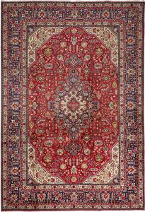 Tappeto Tabriz Persia Medaglione Rosso Blu 203x295 Cm