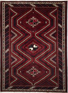 Tappeto Lori Persia Geometrico Rosso Nero 215x290 Cm