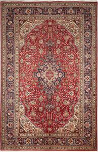 Tappeto Tabriz Persia Medaglione Rosso Blu 200x307 Cm