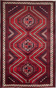 Tappeto Lori Persia Geometrico Rosso Blu Scuro 169x265 Cm