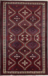 Tappeto Lori Persia Astratto Bordeaux Blu 170x262 Cm