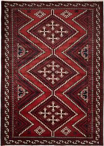 Tappeto Lori Persia Astratto Rosso Bordeaux Nero 213x297 Cm