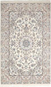Tappeto Nain 9la Persia Medaglione Avorio Azzurro 140x225 Cm