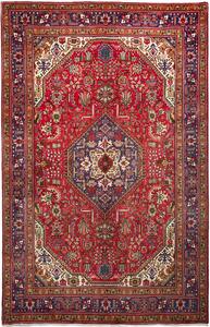 Tappeto Tabriz Persia Medaglione Rosso Blu 200x308 Cm