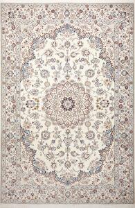 Tappeto Nain 9la Persia Medaglione Crema Blu 200x300 Cm