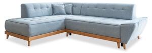 Divano letto angolare azzurro L, angolo sinistro Dazzling Daisy - Miuform
