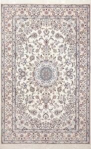 Tappeto Nain 9la Persia Medaglione Avorio Azzurro 135x210 Cm
