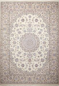 Tappeto Nain 9la Persia Medaglione Crema Azzurro 247x350 Cm