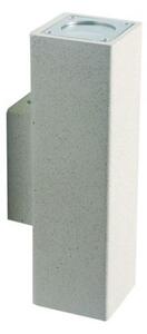 Applique oakland cemento bianco 2xgu10 ip65 25,4x10,3x7,5cm