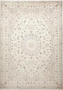 Tappeto Nain 9la Persia Medaglione Crema Bordeaux 256x355 Cm