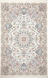 Tappeto Nain 9la Persia Medaglione Crema Azzurro 160x296 Cm