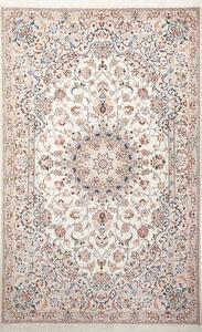 Tappeto Nain 9la Persia Medaglione Avorio Policromo 164x258 Cm
