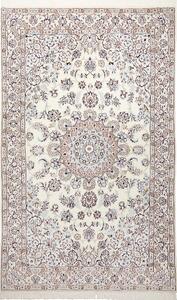 Tappeto Nain 9la Persia Medaglione Crema Blu 133x220 Cm