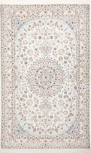 Tappeto Nain 9la Persia Medaglione Avorio Blu 130x210 Cm