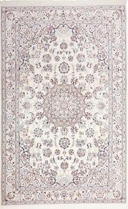Tappeto Nain 9la Persia Medaglione Crema Blu 140x220 Cm