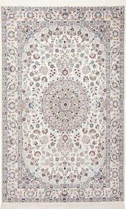 Tappeto Nain 9la Persia Medaglione Crema Blu 135x210 Cm