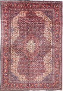 Tappeto Sarough Persia Medaglione Bordeaux Crema 287x422 Cm