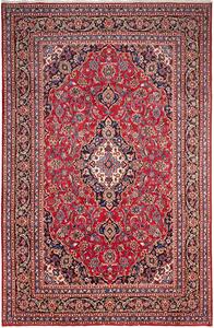 Tappeto Kashmar Persia Medaglione Rosso Blu 196x301 Cm