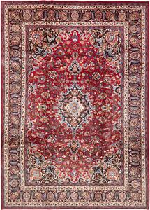 Tappeto Mashad Persia Medaglione Rosso Blu 243x340 Cm