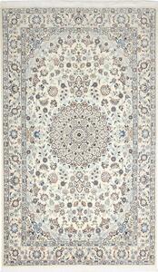 Tappeto Nain 9la Persia Medaglione Crema Azzurro 133x223 Cm