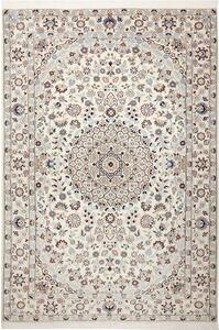 Tappeto Nain 9la Persia Medaglione Bianco Blu 130x213 Cm