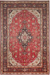 Tappeto Tabriz Persia Medaglione Rosso Blu 200x300 Cm