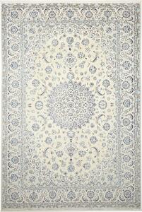 Tappeto Nain 9la Persia Medaglione Crema Blu 195x290 Cm