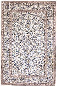Tappeto Kashan Persia Medaglione Crema Blu 200x305 Cm