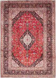 Tappeto Ardakan Persia Medaglione Rosso Nero 253x366 Cm