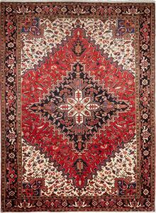 Tappeto Gorawan Persia Medaglione Rosso Blu Scuro 258x350 Cm