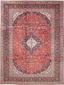 Tappeto Ardakan Persia Medaglione Rosso Blu Scuro 293x393 Cm