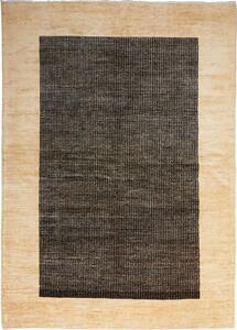 Tappeto Shayan Pakistan Geometrico Nero Beige 174x246 Cm