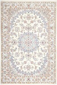 Tappeto Nain 9la Persia Medaglione Crema Blu 138x204 Cm