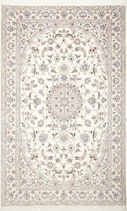 Tappeto Nain 9la Persia Medaglione Avorio Blu 168x272 Cm