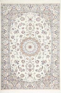 Tappeto Nain 9la Persia Medaglione Avorio Blu 138x198 Cm