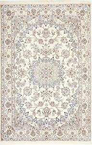Tappeto Nain 9la Persia Medaglione Crema Blu 130x200 Cm