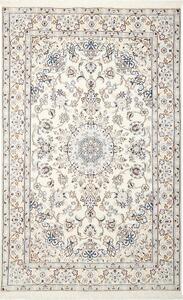 Tappeto Nain 9la Persia Medaglione Crema Blu 128x202 Cm