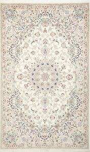 Tappeto Nain 9la Persia Medaglione Crema Blu 160x264 Cm