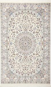 Tappeto Nain 9la Persia Medaglione Crema Azzurro 132x210 Cm