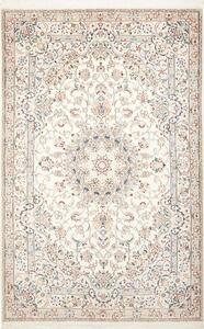 Tappeto Nain 9la Persia Medaglione Crema Azzurro 164x262 Cm