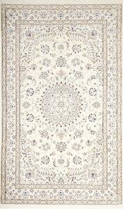 Tappeto Nain 9la Persia Medaglione Crema Blu 168x274 Cm