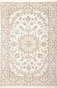Tappeto Nain 9la Persia Medaglione Avorio Beige 132x203 Cm