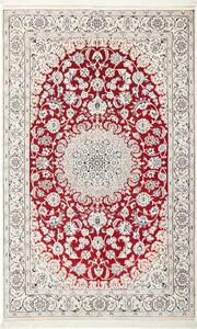 Tappeto Nain 9la Persia Medaglione Rosso Avorio Blu 134x213 Cm