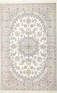 Tappeto Nain 9la Persia Medaglione Avorio Blu 140x217 Cm
