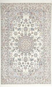 Tappeto Nain 9la Persia Medaglione Crema Azzurro 130x208 Cm