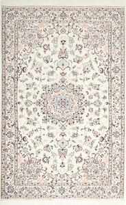 Tappeto Nain 9la Persia Medaglione Avorio Azzurro 138x214 Cm