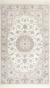 Tappeto Nain 9la Persia Medaglione Crema Azzurro 126x210 Cm